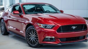 Voiture sportive rouge Mustang