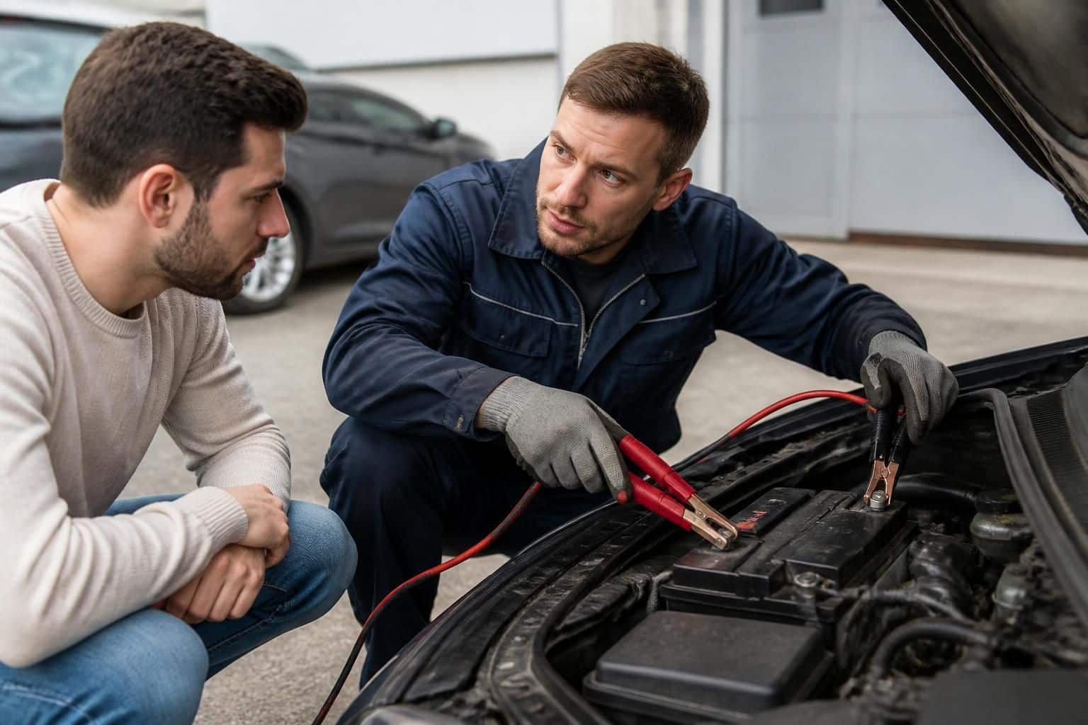 découvrez comment démarrer une voiture avec une batterie déchargée grâce aux conseils d'un dépanneur utilisant des pinces crocodiles. guide pratique et étapes simples pour réussir le démarrage.