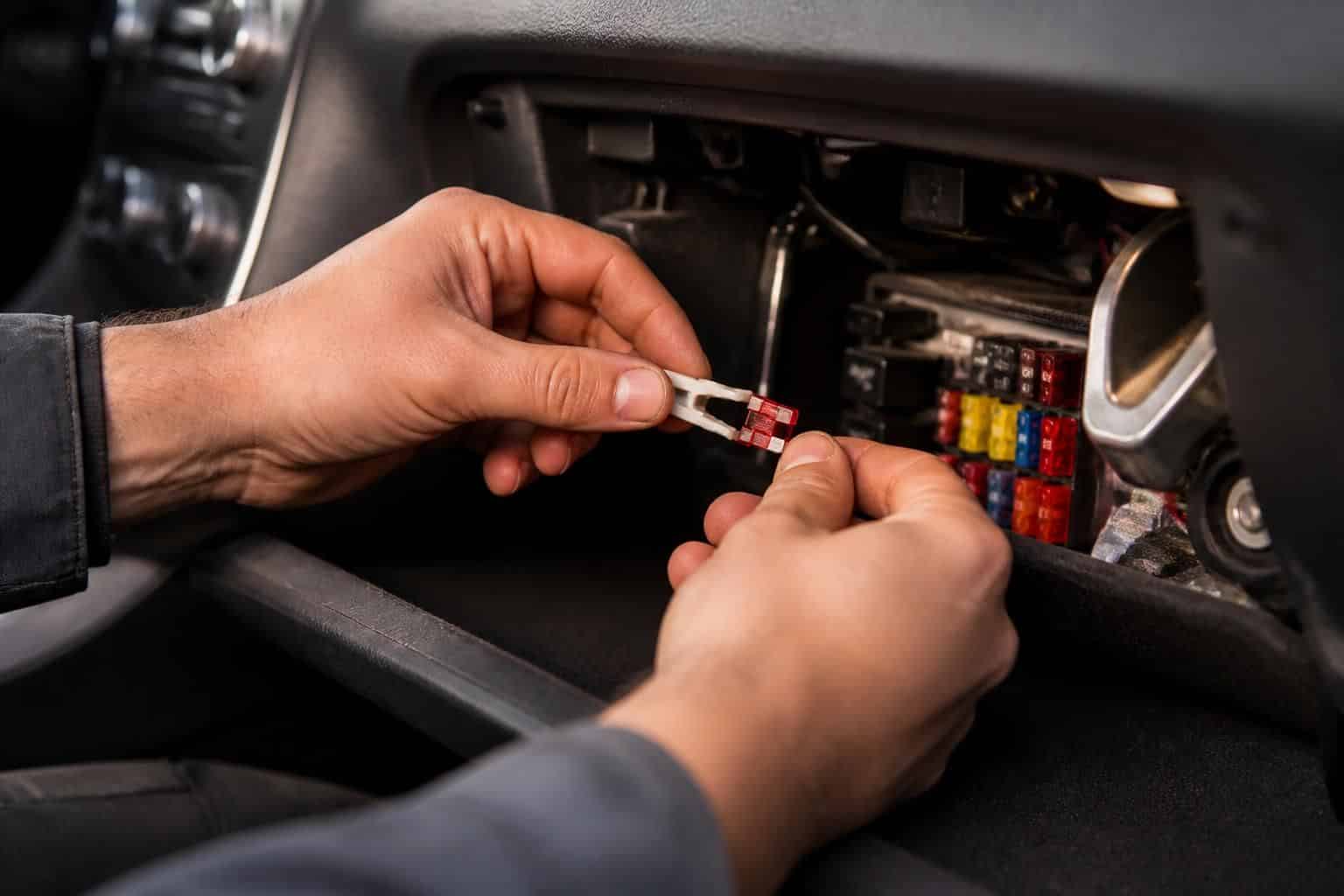 découvrez comment l'électricien automobile remplace la pince pour fusible dans la boîte à gants, assurant la sécurité et le bon fonctionnement de votre véhicule.