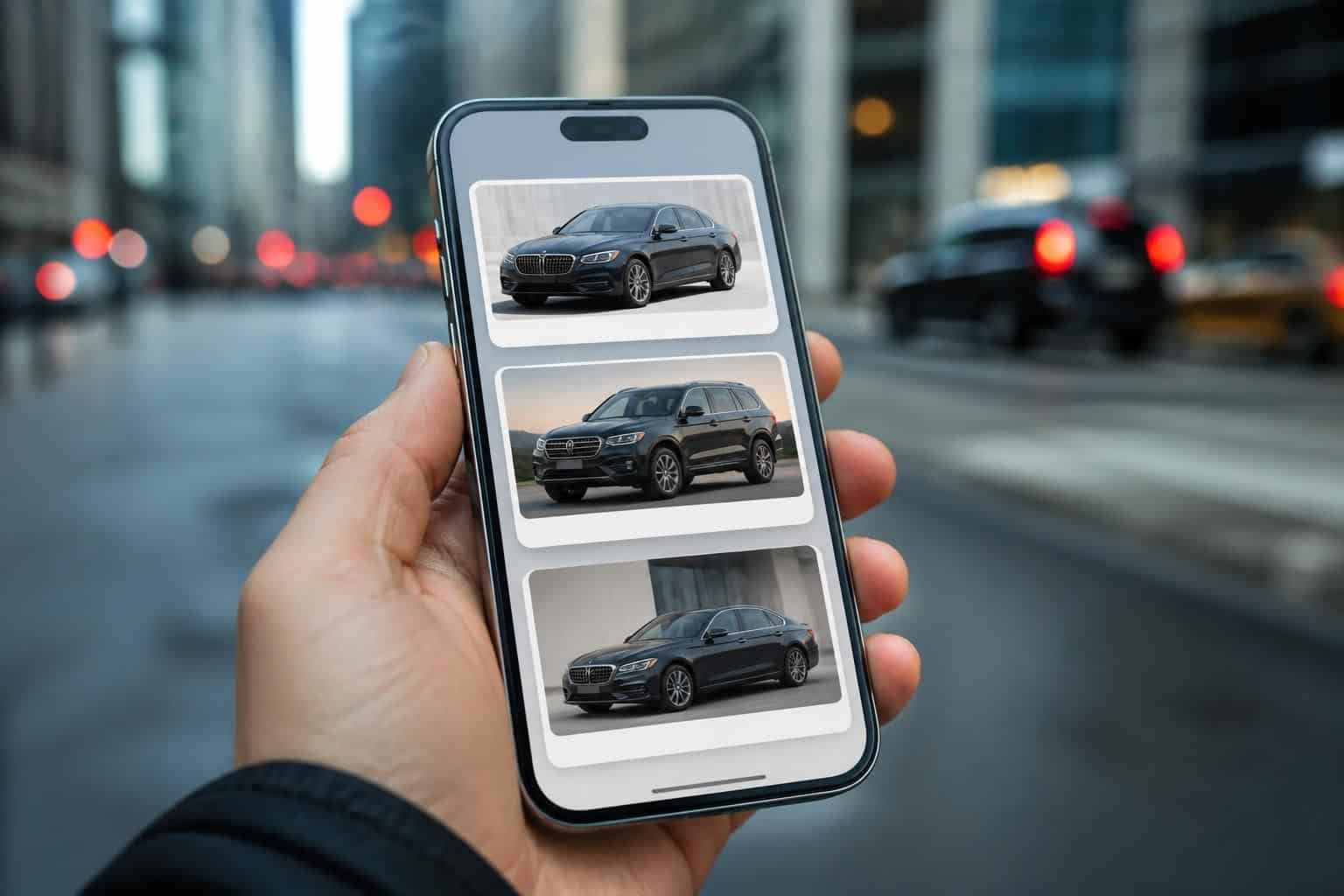 découvrez l'application de transport où le client peut choisir un uber comfort parmi une liste de véhicules pour un trajet confortable et sécurisé.
