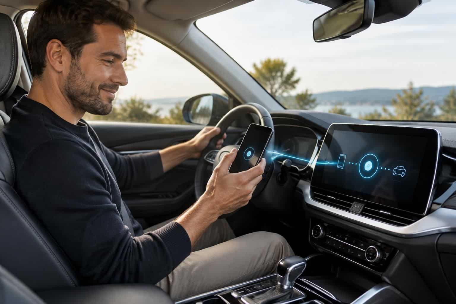 découvrez comment connecter facilement votre téléphone à votre voiture grâce au système bluetooth et profiter de vos appels et de votre musique en toute simplicité.