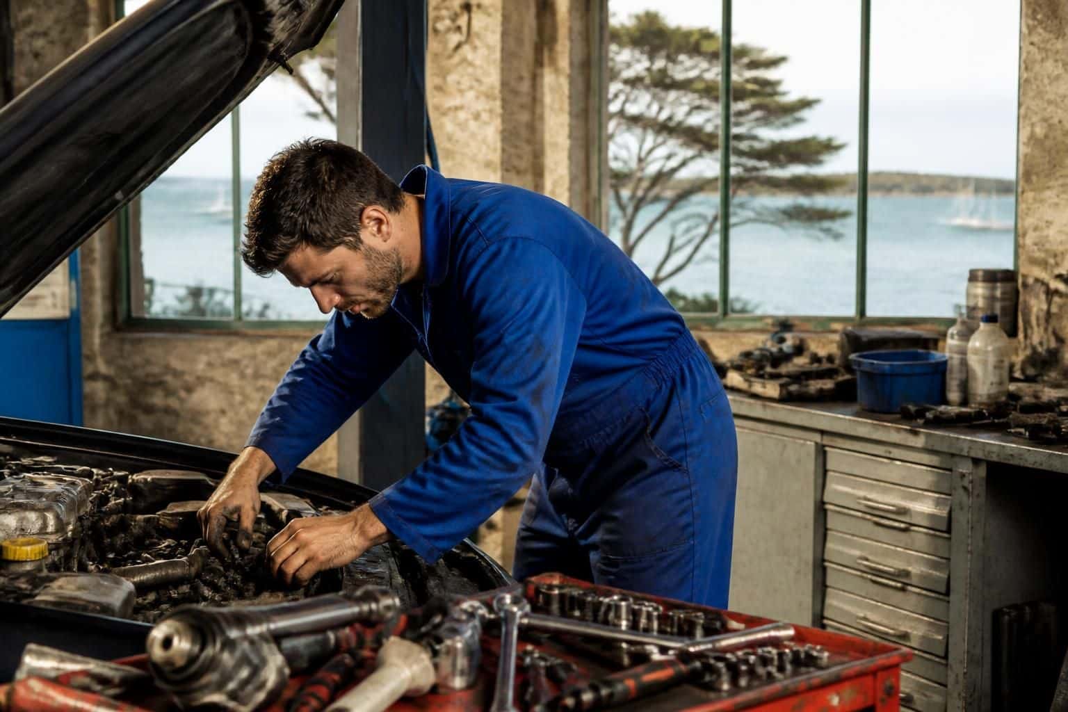 découvrez le travail du mécanicien au garage automobile situé dans le sud de la bretagne, au cœur du golfe, offrant des services de réparation et d'entretien de véhicules.