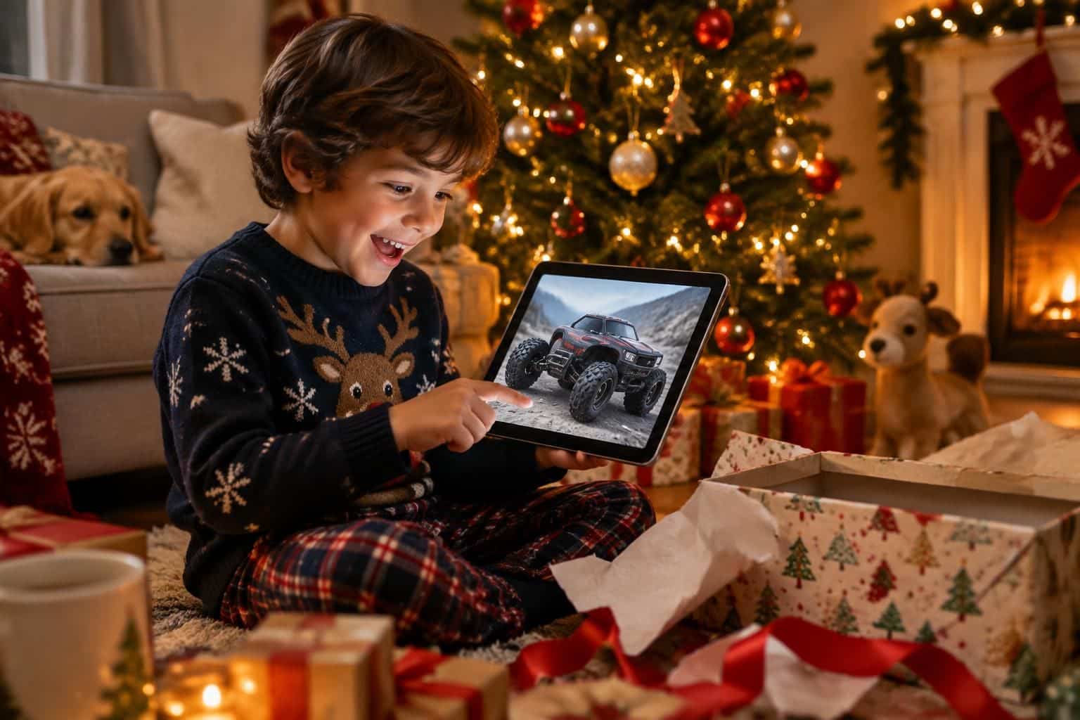 pour noël, faites plaisir à votre enfant avec un 4x4 télécommandé tout-terrain, idéal pour vivre de belles aventures et franchir tous les obstacles.