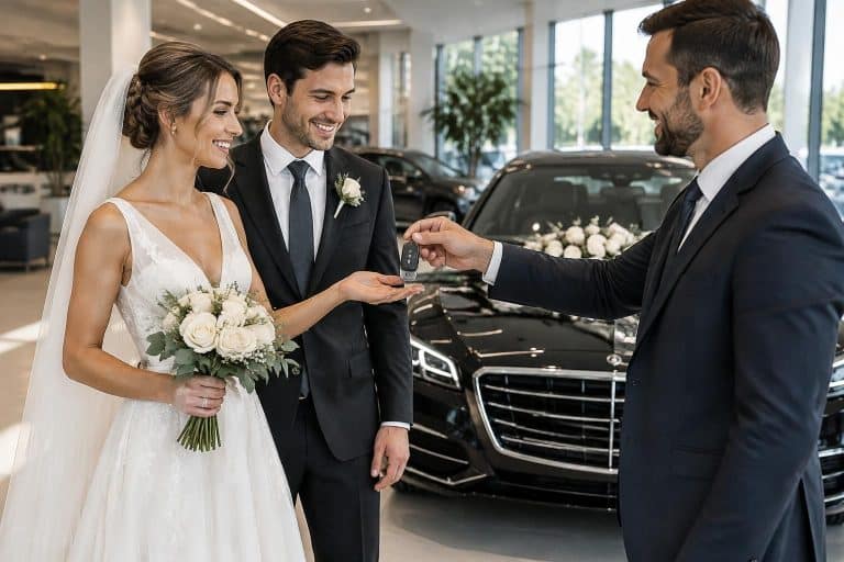 pour célébrer leur union, les futurs mariés choisissent une voiture de mariage à louer : découvrez comment trouver le véhicule idéal pour leur grand jour.
