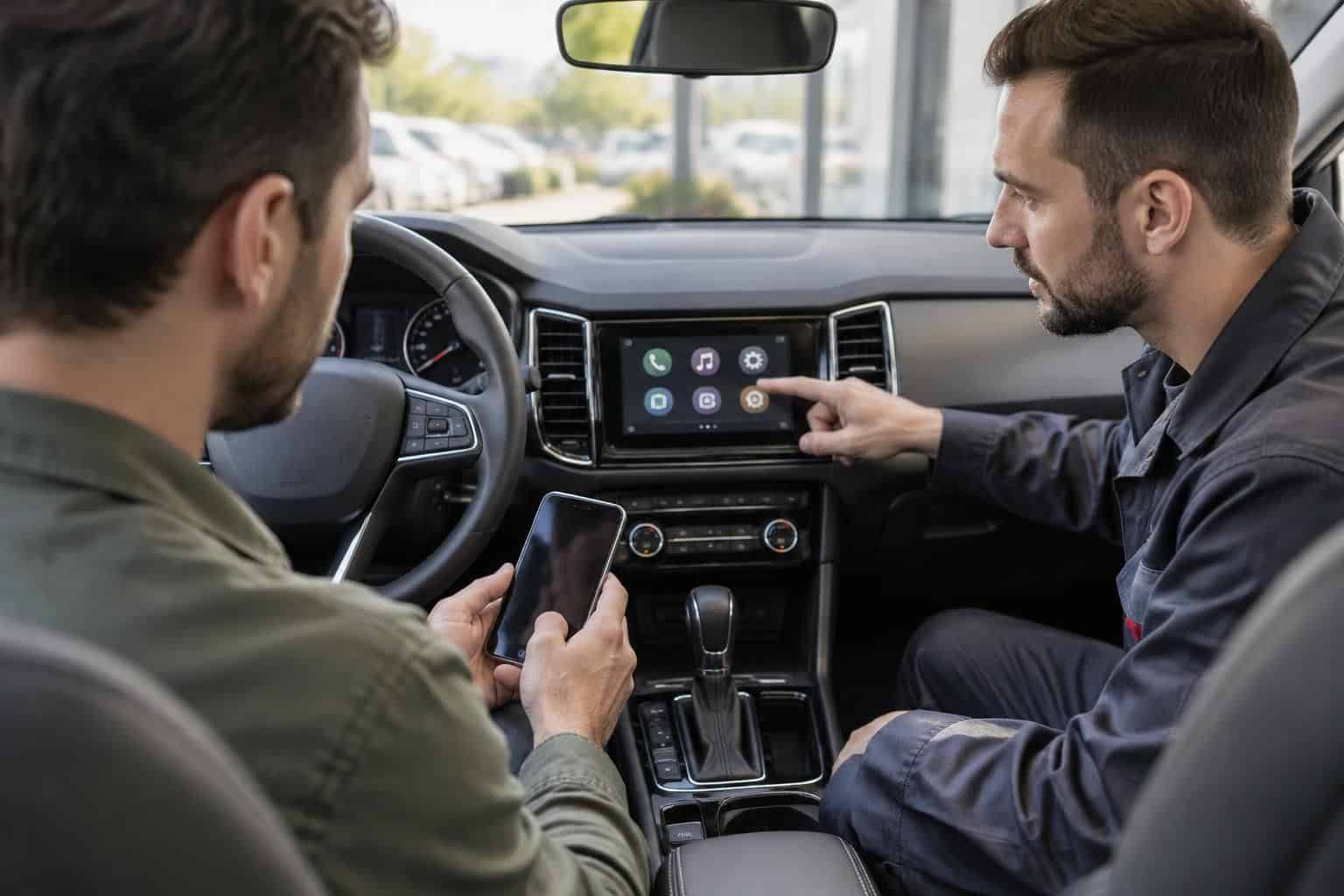 un technicien explique comment ajouter le bluetooth à l’autoradio d’origine de votre voiture pour diffuser votre musique et passer vos appels sans fil.