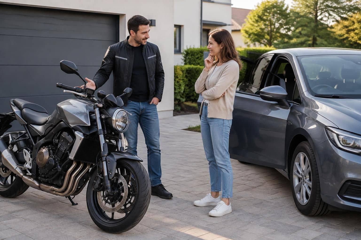 sur les sites de petites annonces, un vendeur propose d’échanger sa moto contre une voiture. découvrez les détails de cette offre originale.