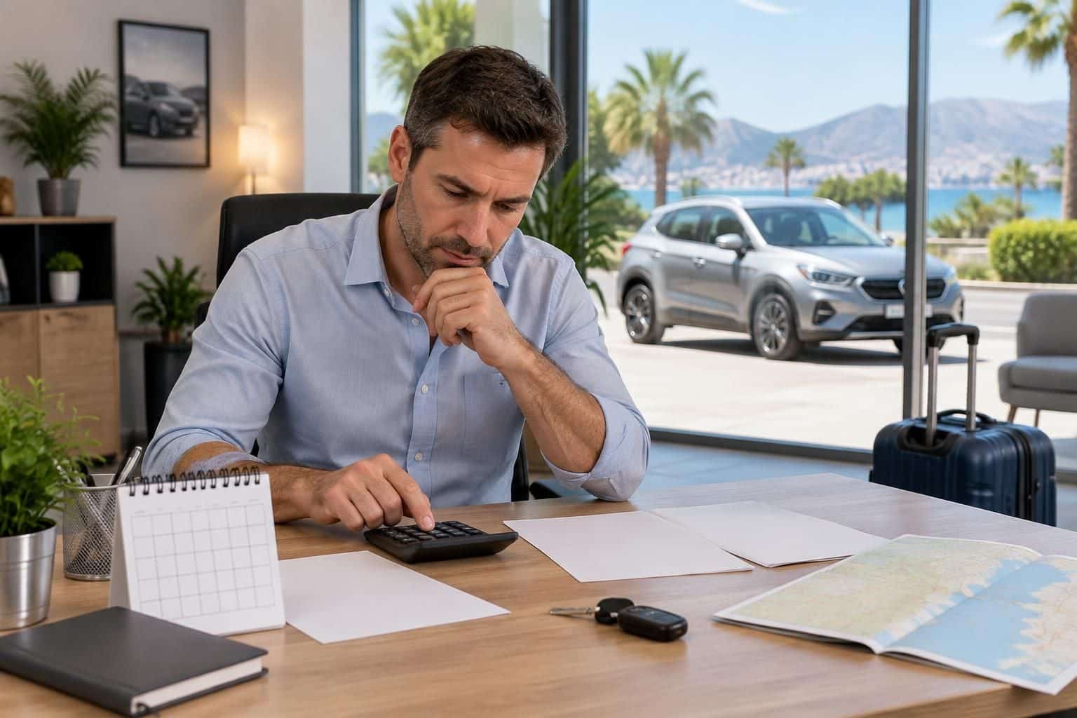 découvrez comment le loueur calcule le prix d’une location de voiture à la semaine pour un court séjour de vacances.